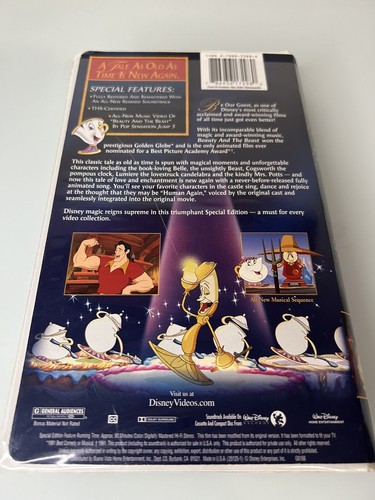Walt Disney Beauty And The Beast/Platinum Edition/Special Edition VHS 25125 - Picture 2 of 4
