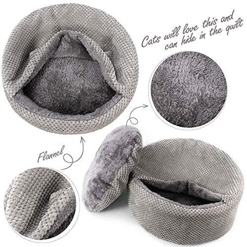 Washable Warming Cat Bed House,Round Soft Cat Beds for 12.59 x 12.59 x 5.91 in - Bild 6 von 7