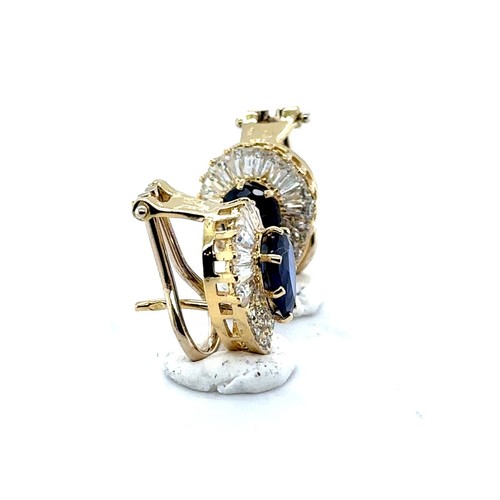 7,10 g 18K 750 Gold Zirkonia Ohrring Clips Gold Earrings Earstuds Woman Stecker - Bild 9 von 21