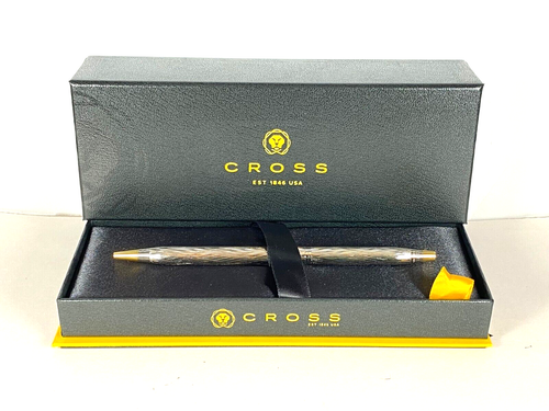 JWL #402-4 CROSS PLATIN & 23K GALVANISIERT GOLD JUWELIERE STREAMER DESIGN STIFT - Bild 2 von 13