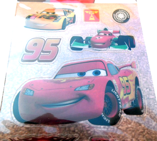 Stickers Disney Cars planche 14 cm x 7,5 cm autocollants scrapbooking - Imagen 2 de 3
