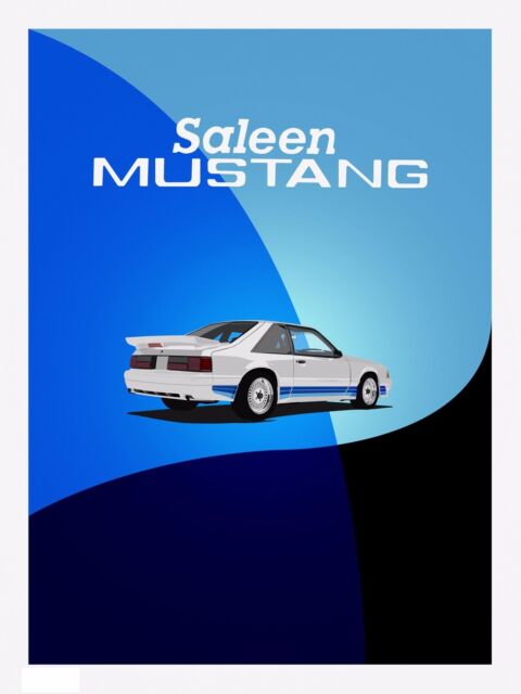 Mustang Saleen #1 Fox Body High Quality Print 18/"x 24/"