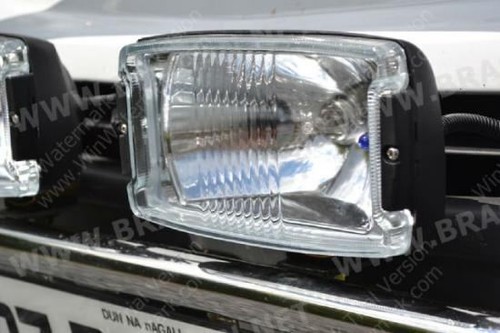Grillleiste + Spotlampen + LEDs für DAF LF polierter Edelstahl LKW vorne - Bild 5 von 6