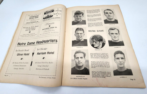 TEXAS @ NOTRE DAME - COLLEGE FOOTBALL PROGRAM - 1934 - Picture 5 of 7