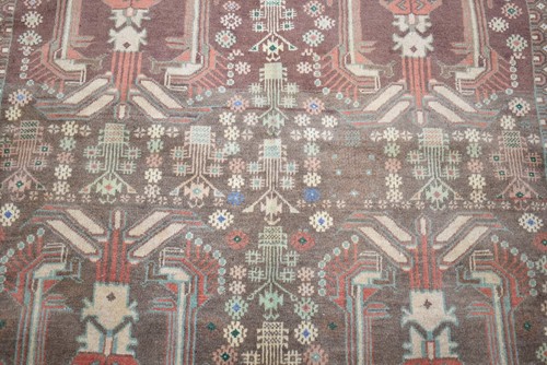 Vintage Tribal Rug 42'' x 77'' Muted Dye Wool Rug Hand-knotted Rug Afghan Rug - Picture 2 of 12