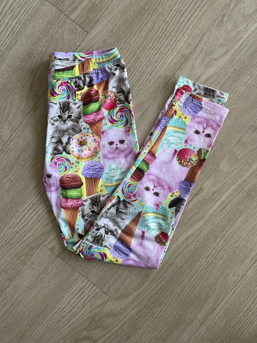 cat leggings Girl cat print leggings. So cute. Perfect condition. SIZE  M(10-12)