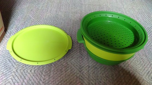Tupperware Dampfgarer 101 Micro Gourmet für die Mikrowelle - neuwertig - 4 Teile - Bild 3 von 6