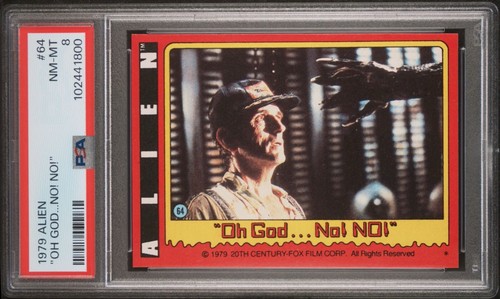 1979 Topps Alien - 64 Brett / Oh God....No! No! - PSA 8 NM-MT - Picture 3 of 4