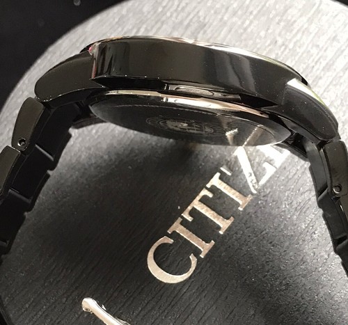 Herren Original Citizen Eco Drive Solar Axiom Chronograph Datum Schwarz AT2248-59E - Bild 6 von 18