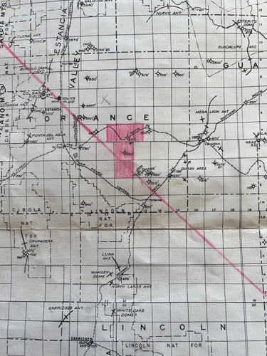 Póster vintage de pozo de minas de escuela de lino de 1936 mapa de campo de petróleo y gas de Nuevo México - Imagen 4 de 10