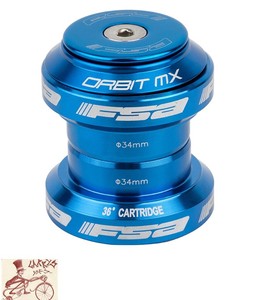 Blue FSA Orbit MX 34mm Threadless Headset for Bike Bicycle 1-1//8/" Steerer
