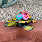 Metal Multicolor Turtle | Handmade Yard Art Garden Decor | Landscape Sculpture