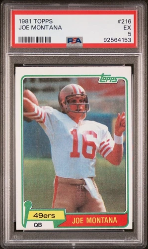 PSA 5 - 1981 Topps - #216 Joe Montana (RC) - HOF *TEXCARDS*