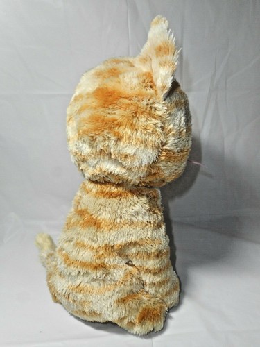 Ty Beanie Boos 9 Zoll Tabitha die hellbraun gestreifte Katze Plüsch nicht mehr produziert sanft benutzt 2014 - Bild 4 von 12