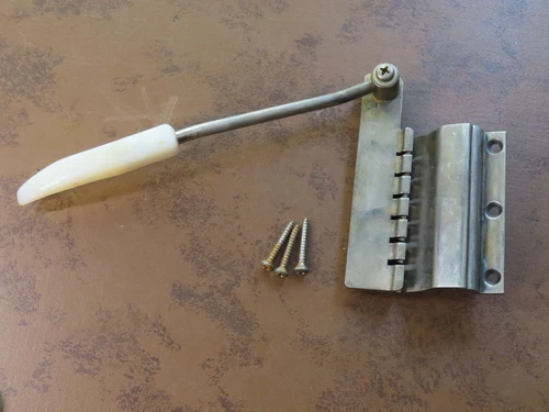 AGED Vibrola Tailpiece Nickel SHORT fits Gibson Firebird Flying V SG RELIC