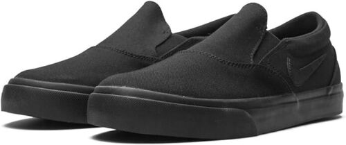 Nuevo zapato sin cordones Nike SB Charge para hombre talla 8,5 (mujer 10) negro/negro/negro - Imagen 4 de 8