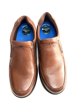 Nunn Bush Cam Brown Leather Moc Toe Slip On Shoes Loafers  display picture 3