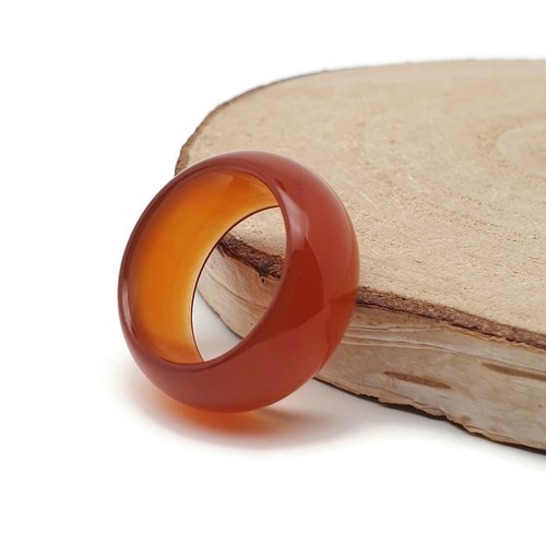 Ring Wide Gemstone Band Natural Crystal Boho Chakra Metal Free Thumb - Picture 97 of 149