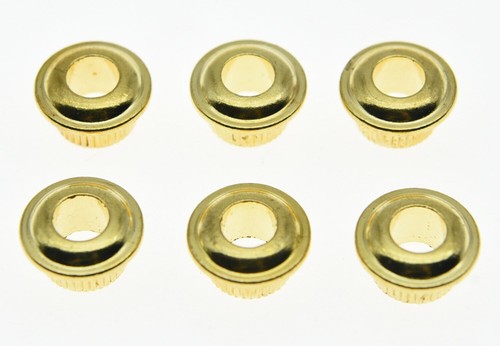 NEW 6 BUSHINGS métal 10mm pour mécaniques - gold - pour guitares - Foto 3 di 6