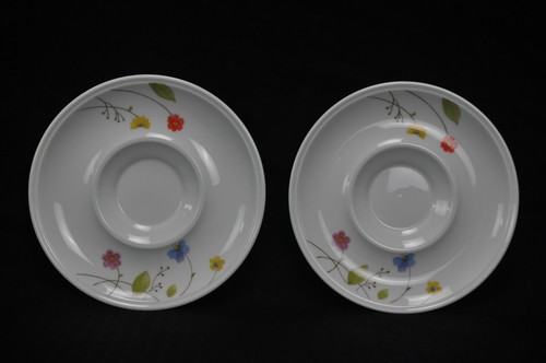 Mikasa Bone China Just Flowers Cups And Saucers A4-182 Lot Of 2 - Picture 3 of 11