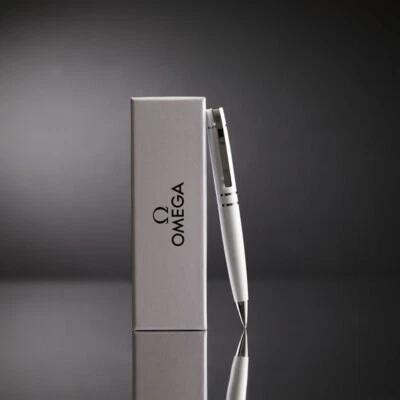 Orig. Omega Dark Side of the Moon White Kugelschreiber Schwarz Weiß Limited Edit