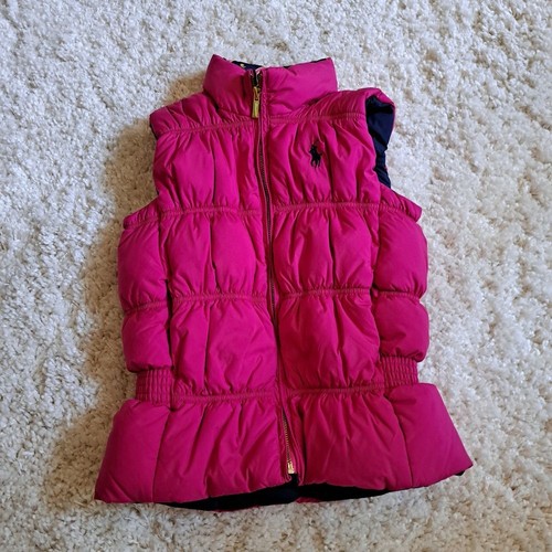 Ralph Lauren Reversible Pink Puffer Vest for Kids Size 8(M)