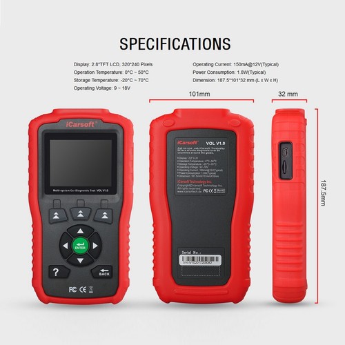 iCarsoft VOL V1 - Para Herramienta de escaneo de diagnóstico profesional SAAB - Salida oficial - Imagen 4 de 14