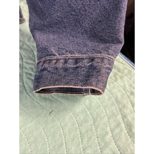 Vntg 90's Y2k Sandstone Detroit Blue Denim Carhartt Jacket Leatherette Patch XL - Picture 11 of 22