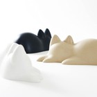 h concept Neko Cup Cat Mold 715ml black & beige & white 3 piece set