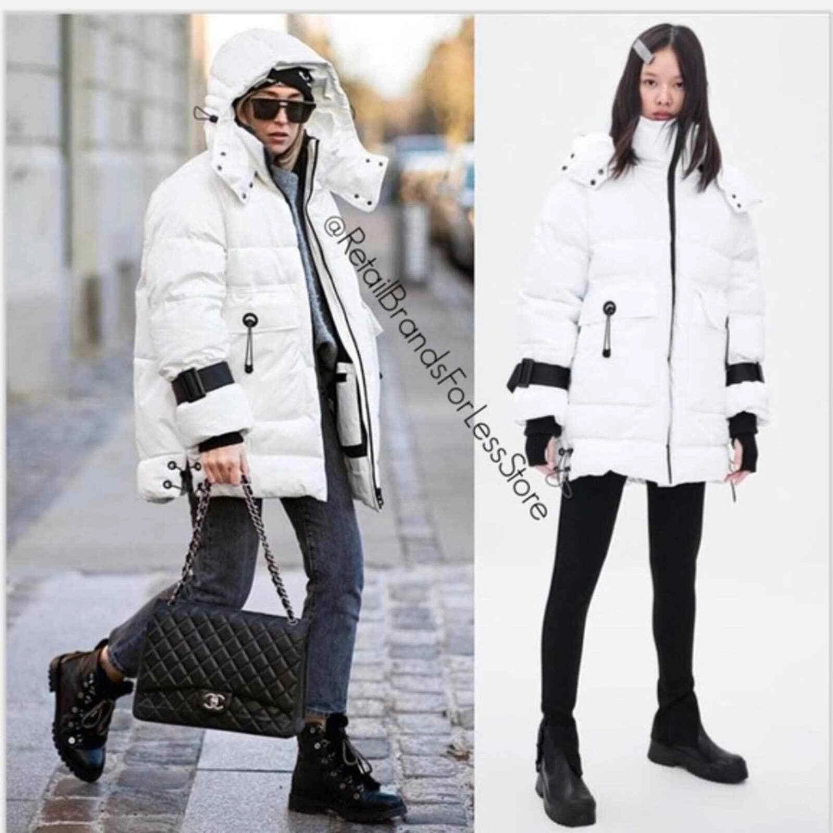 Zara white puffer jacket sale