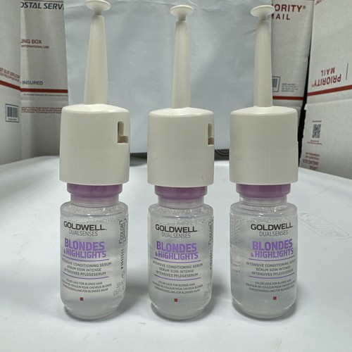 Lote de 3 Sueros Acondicionadores Intensivos Goldwell Dualsenses Rubios+Destacados 18Ml - Imagen 4 de 9