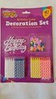 Birthday Cake Candles With Holders & Sign - Pack of 40 - Cake Topper Decorations