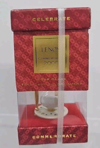 LENOX Conmemorate 2000 Arena Cristal Oro Porcelana Adorno En Caja NUEVO - Imagen 1 de 9