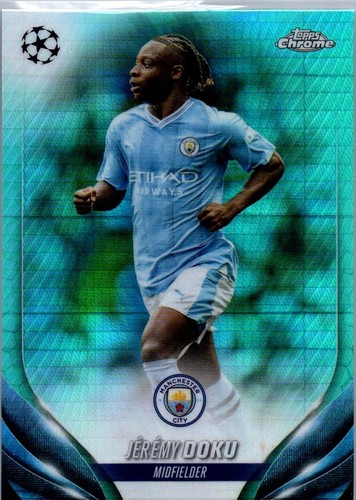 2024 Topps Chrome Aqua Refractor #171 Jeremy Doku - 第 1/2 張圖片