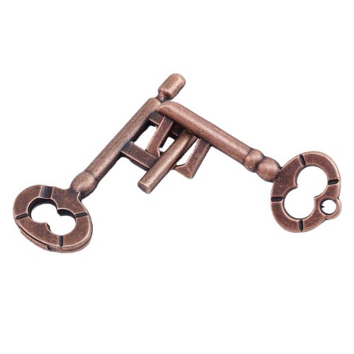 Rompecabezas clásico vintage con cerradura de llave juguete de prueba de rompecabezas de metal, juguetes para niños adolescentes RÁPIDO