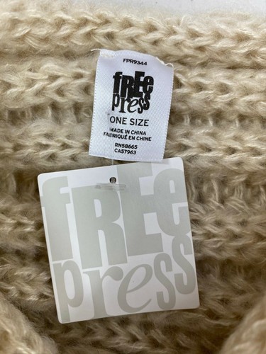 New! Free Press Ivory Cream Cozy Knit Headband with Pearls - Imagen 4 de 8