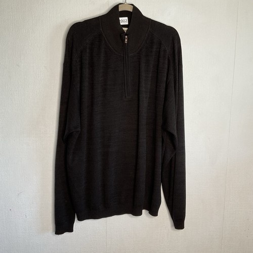 Tommy Bahama Mokka Braun 1/4 Zip MockNeck Sweater Herren 2XL Pullover Classiccore - Bild 8 von 10