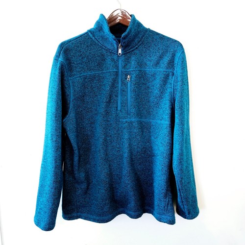 Merona Size Large Polyester Bluish Green Long-Sleeved Womens Pullover Sweatshirt - Picture 3 of 24