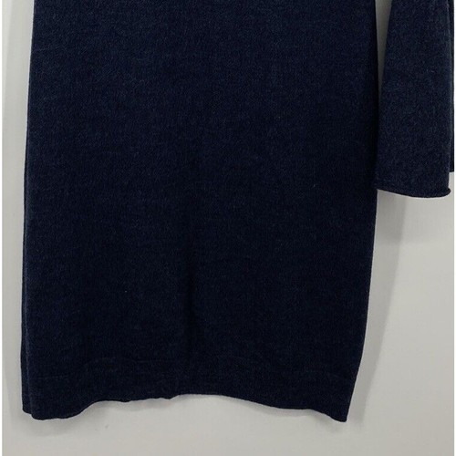 Cynthia Rowley Extrafine Merino Wool Sweater Dress size Small Bell Sleeve Blue - Picture 5 of 9
