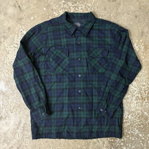 Pendleton THE ORIGINAL BOARD Hemd 100% Schurwolle grün kariert Herren Large - Bild 1 von 8