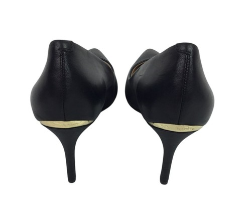Zapatos de salón Calvin Klein Kamara de cuero con tacón alto punta para mujer 9,5 negros - Imagen 5 de 11