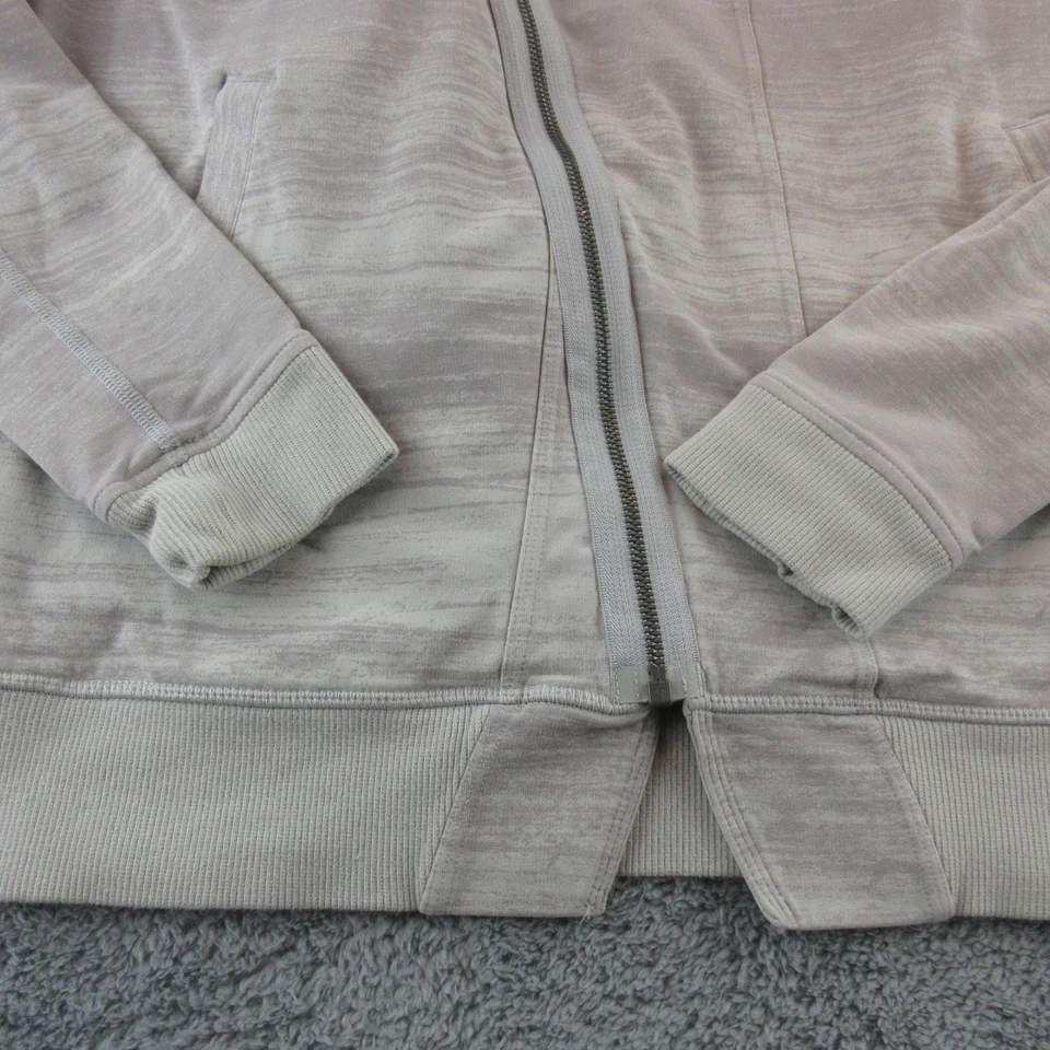 Jaqueta Lululemon Feminina Cinza Média Zíper Completo Bombardeiro Leve Yoga Atlética - Imagem 2 de 4
