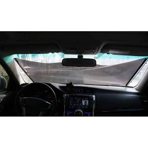 New Practical Car Retractable Sun Shade Anti-UV Black Block Curtain PVC - Picture 10 of 12