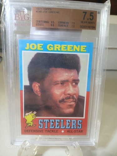 1971 Topps Joe Greene RC BVG 7.5 Pittsburgh Steelers HOF Beautiful Card - Picture 2 of 11
