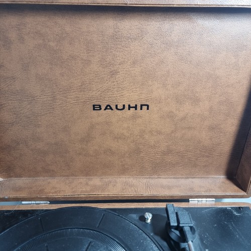 BAUHN Vintage Portable Suitcase Turntable Record Player USB RCA UVST-0617 Brown - Picture 3 of 6