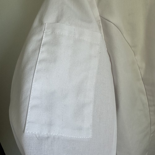 Womens sz 10 Medium Chef Coat White Long Sleeve Button Front - Picture 4 of 5