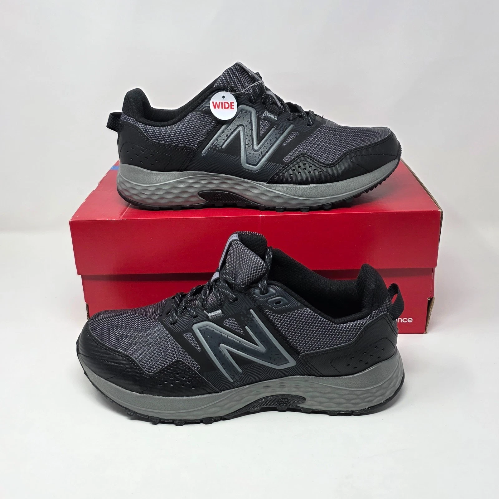 New Balance 410 V8 Trail Running Shoes Sneakers Phantom Black MT410LB8 Mens 8 4E
