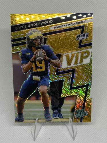 2025 Panini VIP Gold Packs Bryce Underwood Gold Shimmer/10 Michigan Wolverines