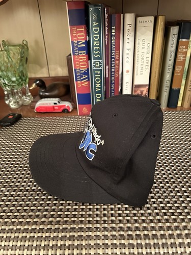 Vintage 1990s Orlando Magic Snapback Hat Cap Black NBA Script Logo Team - Picture 4 of 17