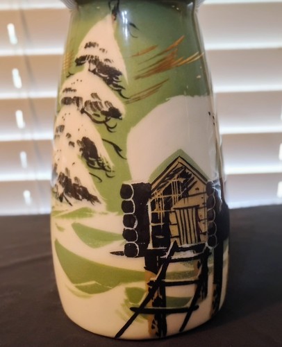 MCM Matthew Adams Signed & Numbered Pottery Hyacinth Eskomo Log Cabin Vase 1267 - Picture 3 of 13